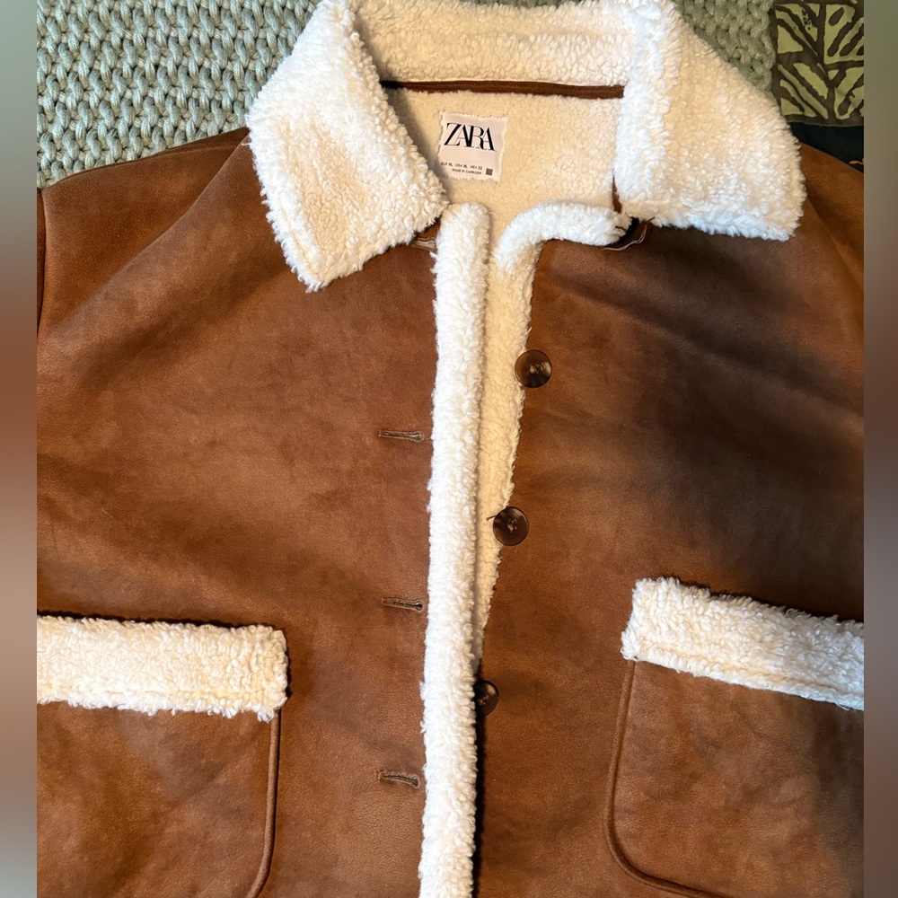 Zara Women’s Faux Shearling-Lined Jacket